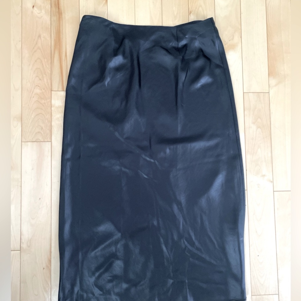 Alexander Wang leather-look floor length skirt